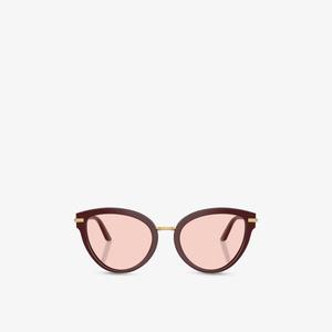 Солнцезащитные очки Dolce & Gabbana с оправой из ацетата в форме бабочки, красный