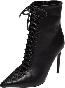 Женские ботильоны FOWT с заостренным носком, шнуровкой, высоким каблуком-стилетто, боковой молнией, модные вечерние обувь для вечеринок, размер 4-16 US
