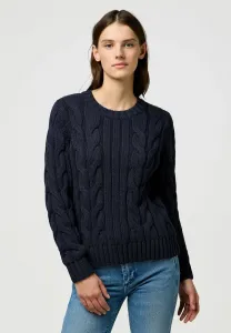 Джемпер с длинными рукавами и круглым вырезом, стандартного кроя. Wrangler, Dark Navy