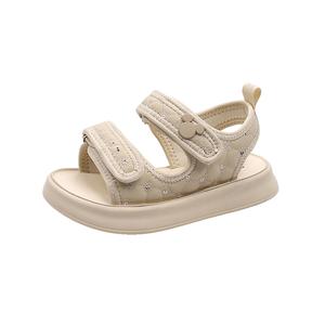 Детские сандалии с противоскользящей подошвой и защитой от ударов Disney, экрю