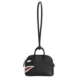 HERMES Болид Свифт Сумка для боулинга из телячьей кожи, аксессуар в виде шарма для женщин 89 Нуар Блэк