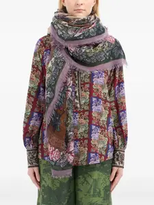 Шарф с цветочным узором Pierre-Louis Mascia, розовый