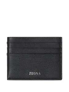 Кожаный картхолдер Zegna, черный