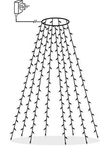 STAR Trading Уличная гирлянда Marten черного цвета