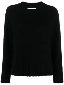 Кашемировый джемпер в рубчик JIL SANDER, черный