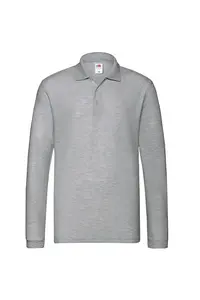 Рубашка поло премиум-класса с длинными рукавами Fruit of the Loom, серый