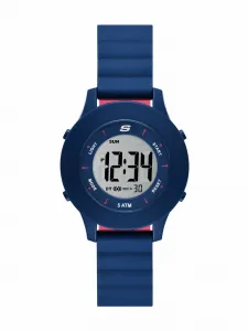 Женские цифровые силиконовые часы Skechers SR6331, цвет Blue