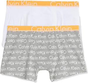 Комплект из двух хлопковых трусов-боксеров Calvin Klein для мальчиков, White(1170-031)/Yellow/Grey