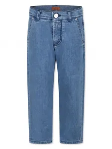 Прямые джинсы с вышивкой Missoni Kids, синий