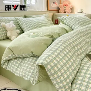 Yalu Пододеяльник 180х220 см из хлопка, цвет Matcha + Fruit Green