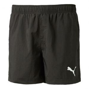 Шорты embossed logo fleece shorts 'black white' Puma, черный