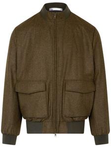 Шерстяная куртка-бомбер Boglioli, зеленый