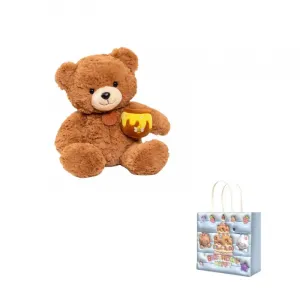 Плюшевая игрушка медвежонок в банке с медом, маленький размер, плюшевая кукла, высота 30см/22см Love of wormwood