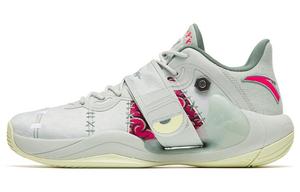 ANTA Водяной цветок 4 амортизирующие нескользящие низкие баскетбольные кроссовки бирюзовые Хэллоуин