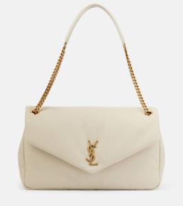 Кожаная сумка через плечо Calypso Large Saint Laurent, Blanc Vintage