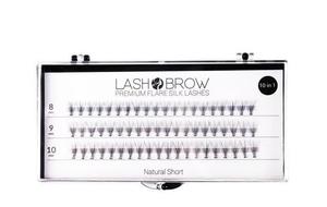 Натуральные короткие шелковые пучки ресниц, 60 шт. Lash Brow