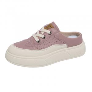 SUPEREDGE Женские кожаные сандалии с закрытым носком, устойчивые к истиранию, фиолетовые