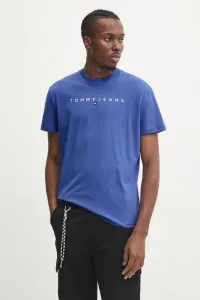 Хлопковая футболка Tommy Jeans, фиолетовый