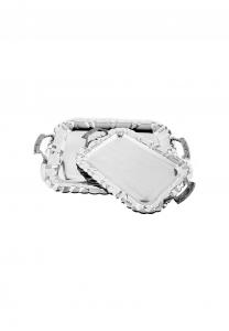 Набор сервировочных подносов Almina, 2 штуки, серебряный