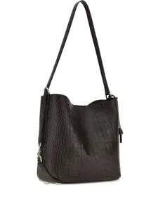 Маленькая кожаная сумка на плечо Hogan, коричневый