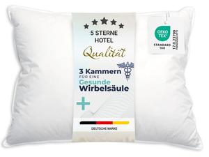 Пуховая подушка, 60х80 см, 3-х камерная система, белый Zollner