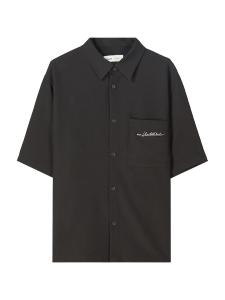 Рубашка на пуговицах Comfort fit Bershka, черный