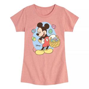 Футболка с рисунком «Пасхальная корзинка» Disney's Mickey Mouse для девочек 7–16 лет Licensed Character, розовый