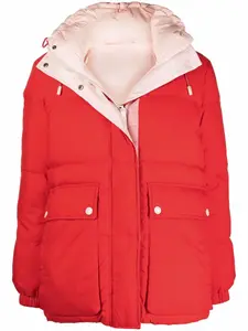 Пуховик с логотипом YVES SALOMON, красный
