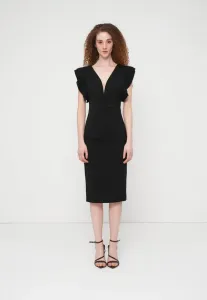 Коктейльное платье joanne с v-образным вырезом, вечернее платье миди Wal G., Black