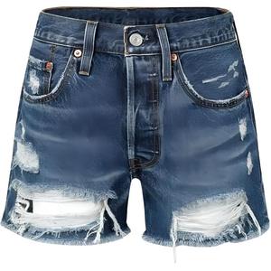 Levis Джинсовые шорты женские голубые