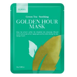 Elroel Golden Hour Mask, успокаивающая маска для лица, зеленый чай, 25 г