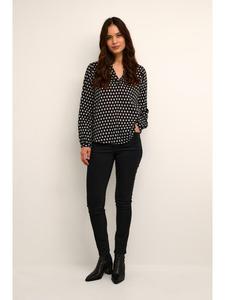 Блузка Kaffe, цвет black square print