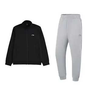 Li Ning Повседневная спортивная одежда унисекс Черный + Геологический серый
