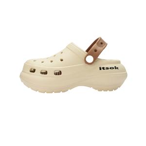 Itsok Клоги женские бежево-кофейные, цвет Beige Coffee