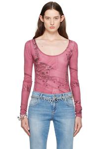 Боди с розовым принтом Blumarine