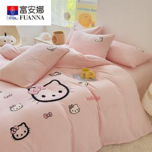 FUANNA Комплект постельного белья из 4 предметов, простыня на резинке, для кровати 2.0м, размер 220x240 см