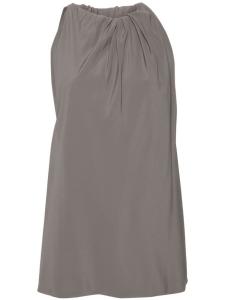 Креповая майка со сборками Rick Owens, серый