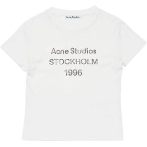 Футболка с логотипом Acne Studios, Ecru