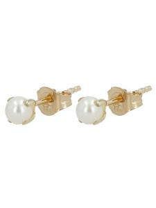 Adeliás Женские серьги - золотые серьги-гвоздики 333 с золотой жемчужиной