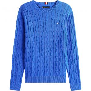 Tommy Hilfiger Трикотажный свитер мужской Treasure Blue с круглой горловиной Moderate