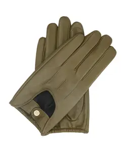 Кожаные перчатки с вырезами Kazar, зеленый