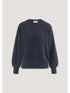 Вязаный пуловер Hessnatur Relaxed BETTER RECYCLING из чистого кашемира темно-синего цвета