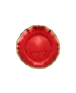 Барочная стеклянная коктейльная тарелка диаметром 6 дюймов VIETRI, красный