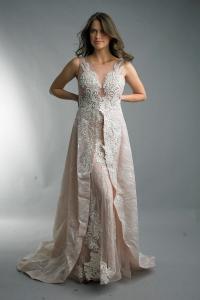 Вышитое вечернее платье Basix Black Label, лиловый