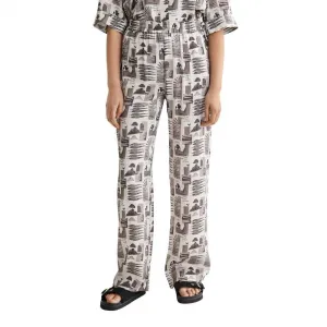 Брюки Scotch & Soda Gia Wide Leg Fit, серый