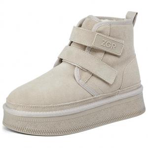 ZGR Термические утепленные высокие снегоходные ботинки женские светло-серые, цвет Light Gray