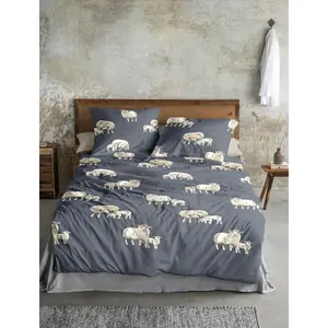 Постельное белье Ирисетта «Панда 8545», пушистое Irisette, цвет blau