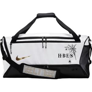 Nike Тканевая дорожная сумка унисекс переливающаяся черно-белая, Spider Web