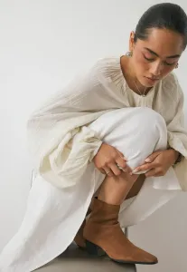 Ботинки на толстом каблуке Na-Kd, Tan