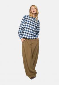 Блуза Emily van den Bergh Button-down blouse, Navy/White Check/Blue